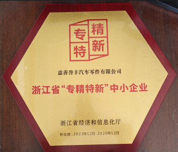 浙江省“精专特新”中幼企业